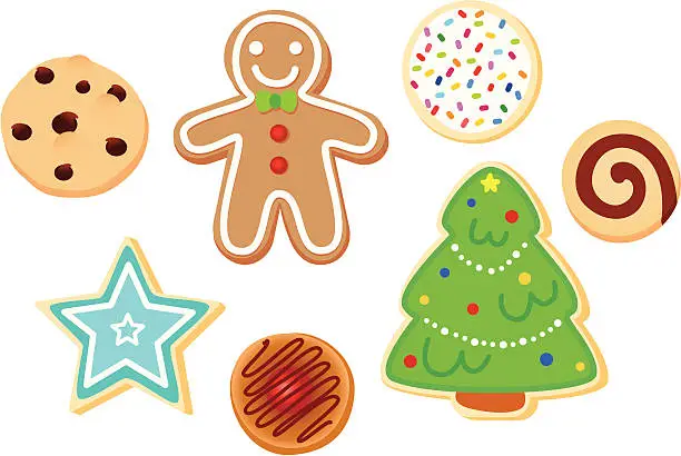 Vector illustration of Christmas Cookies