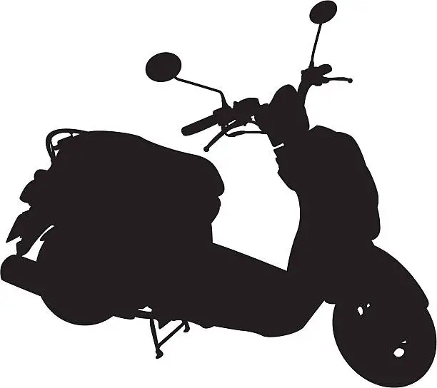Vector illustration of Retro Style Italian Scooter