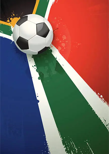 Vector illustration of South Africa Soccer Background