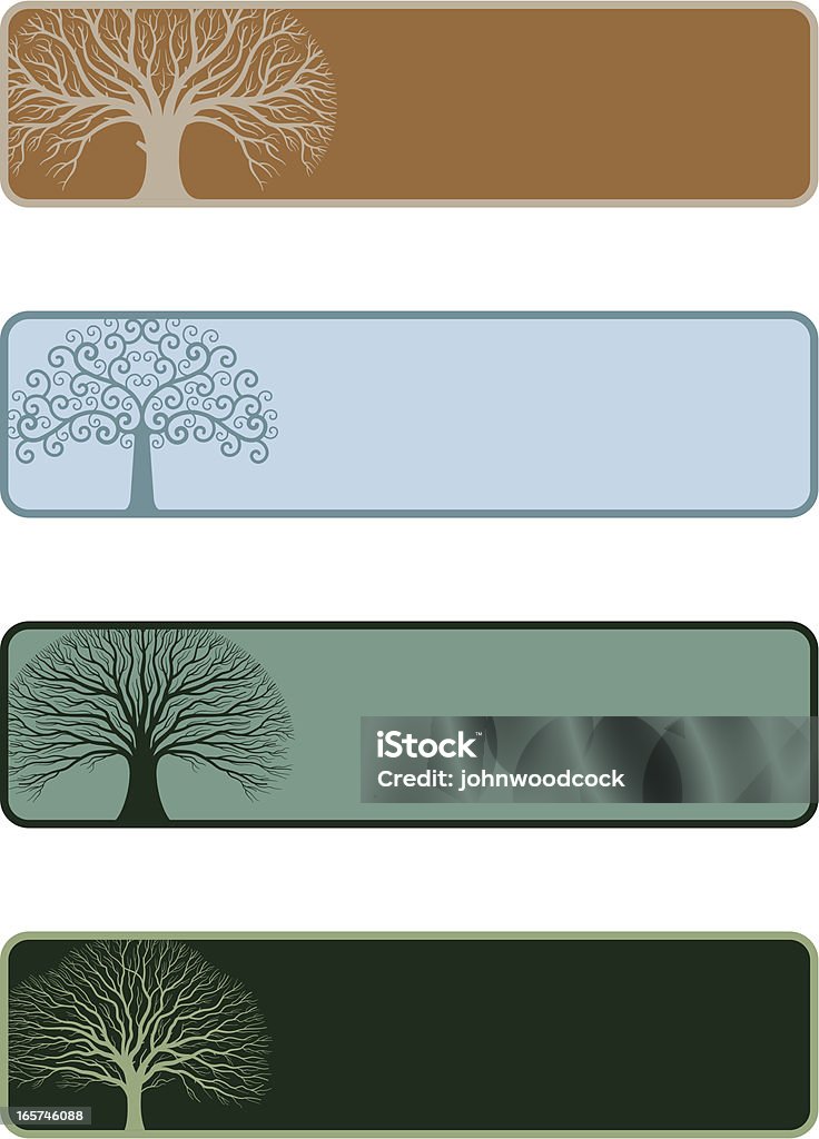 Powerpoint Tree Banner Tree Banners Stock Illustration - Download Image Now - Illustration ...