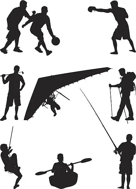 Vector illustration of Exhilarating sports and activities