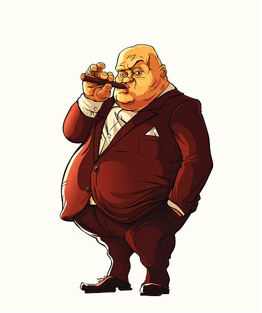 Mafia boss Boss of a mafia clan. mob boss stock illustrations