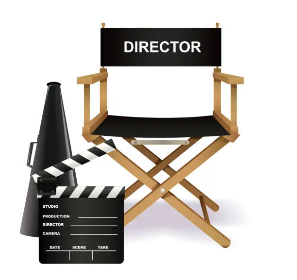 Vector illustration of Directors chair