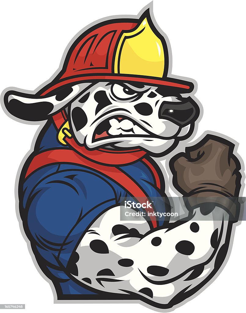 ダルメシアンファイヤーマン - 消防士のロイヤリティフリーベクトルアート