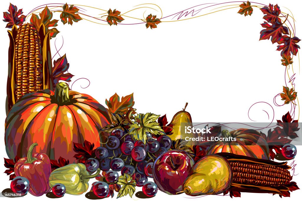 Piękna jesień lub Dziękczynienia tło - Grafika wektorowa royalty-free (Aranżacja)