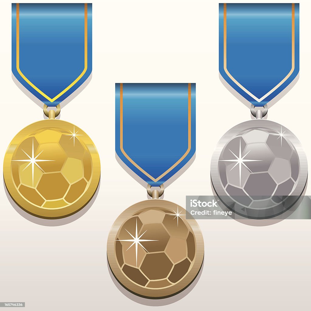 Medalhas de futebol - Vetor de Medalha de ouro royalty-free