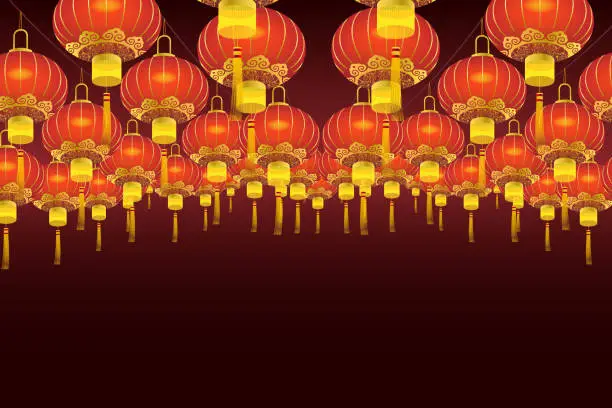 Vector illustration of Lantern Festival