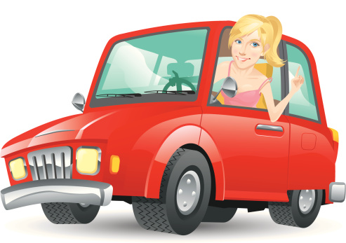 Girl Driving Stock Illustration - Download Image Now - Women, Driving, Car  - iStock