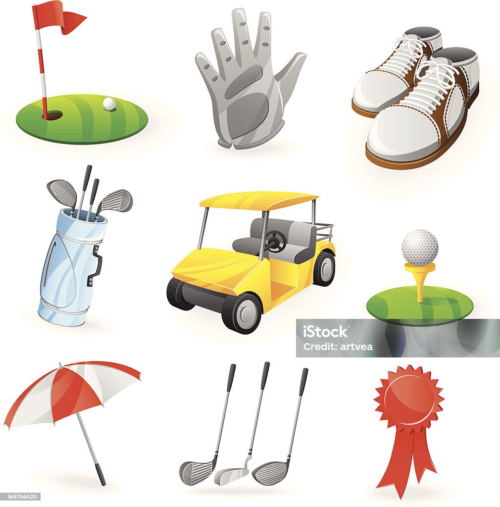Ensemble d'icônes de Golf - clipart vectoriel de Golf libre de droits