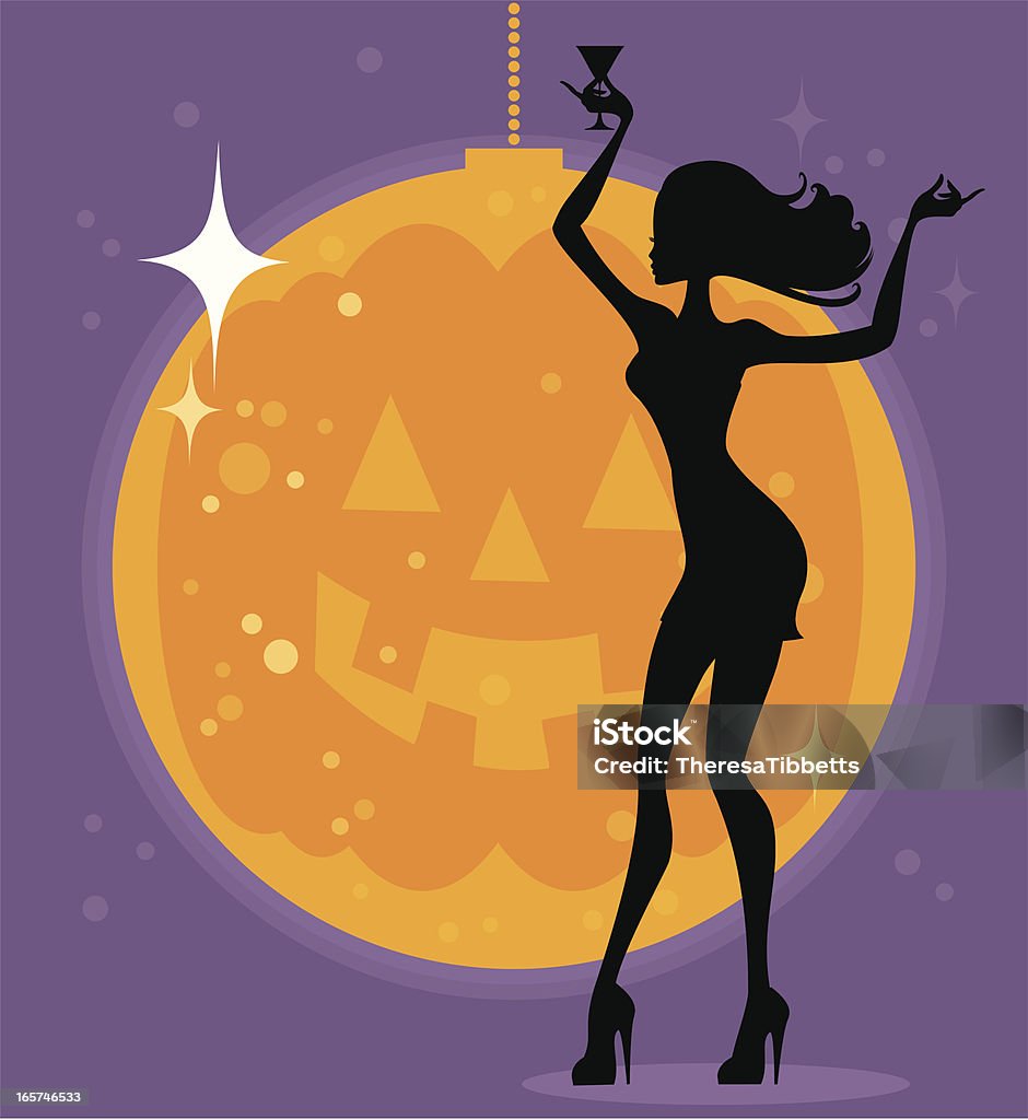 Halloween Disco A girl dancing at a Halloween party. Click below for more Halloween and party images. Dancing stock vector