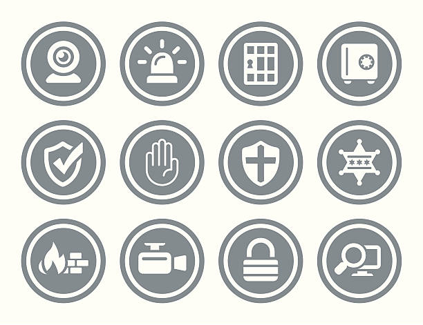 Web Security Icon Set vector art illustration