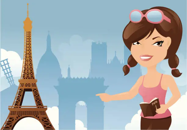 Vector illustration of Paris Sightseeing