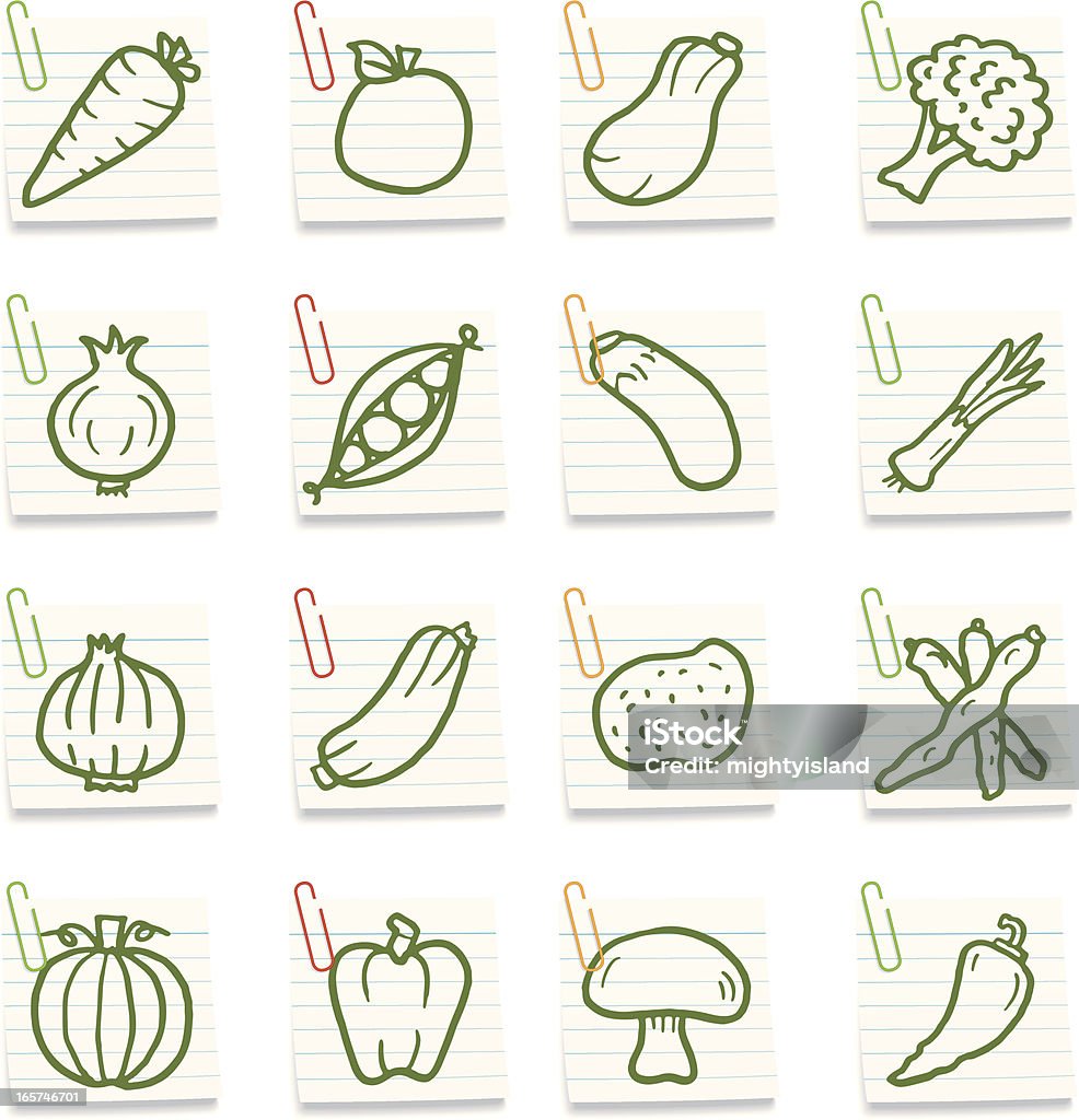 Notas de Legumes - Royalty-free Abóbora-Menina - Cucúrbita arte vetorial