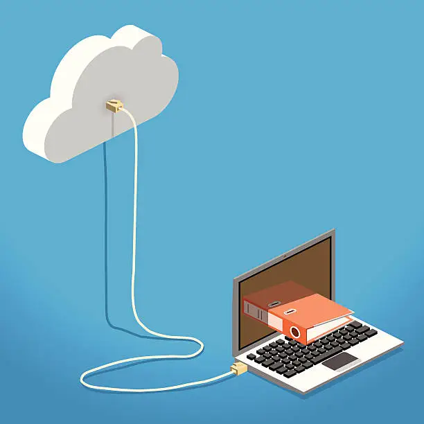 Vector illustration of cloud computing