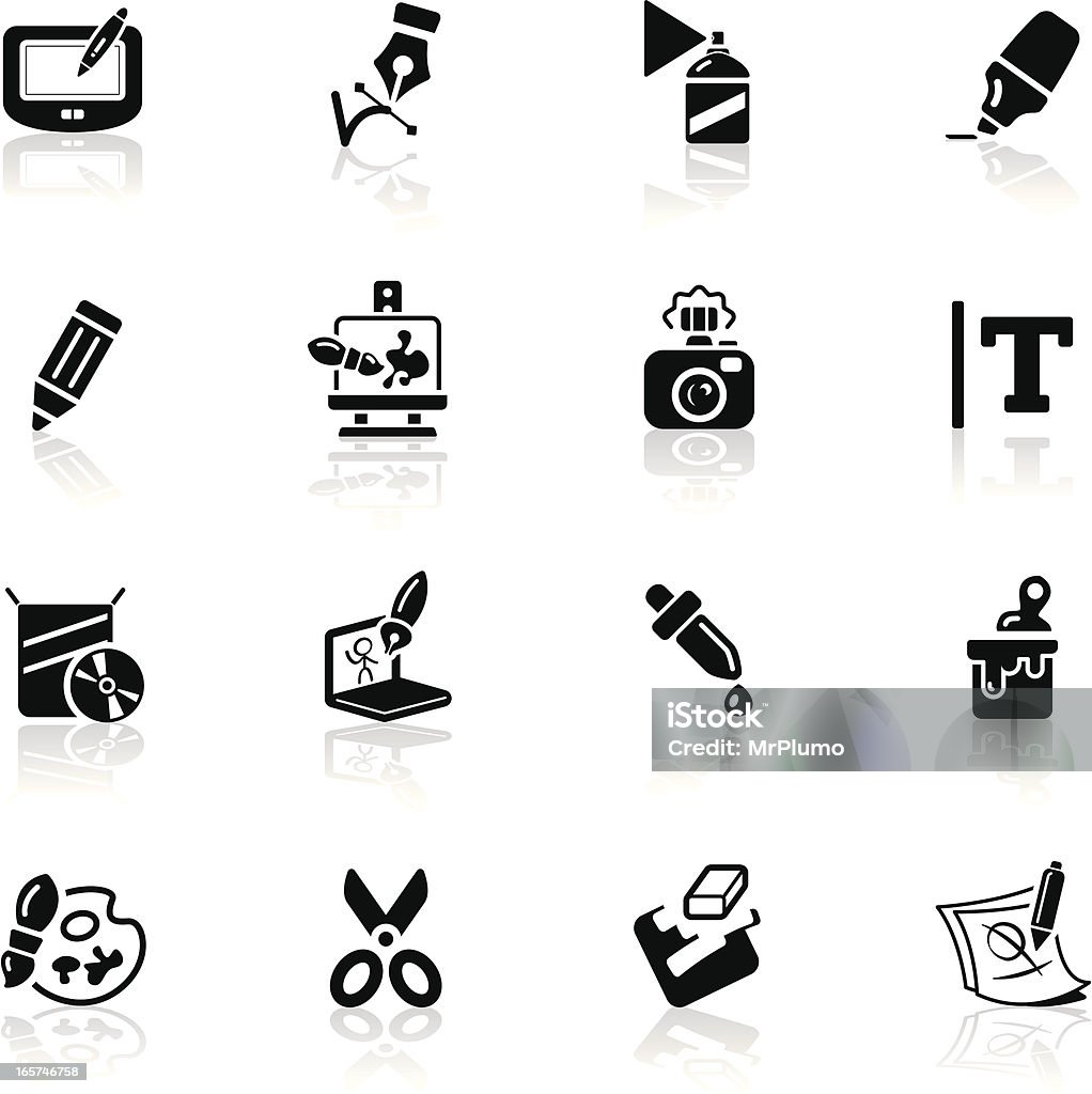 Насыщенный черный Series/graphic design icons - Векторная графика Аэрозольная краска роялти-фри