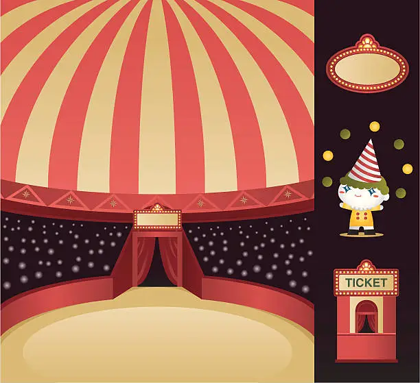 Vector illustration of Circus Stage