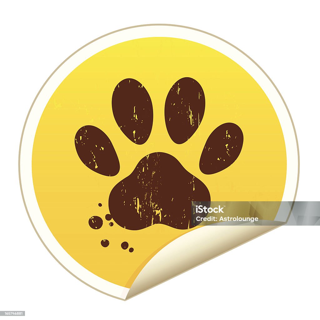 paw sticky paw track sticky Animal stock vector