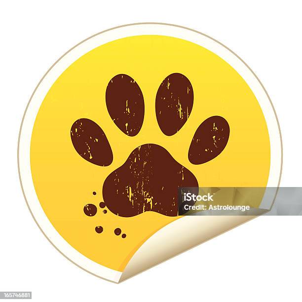 Paw Sticky Stock Illustration - Download Image Now - Animal, Animal Body Part, Curve