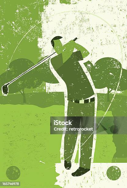 Golfspieler Abschlagen Stock Vektor Art und mehr Bilder von Abschlagen - Abschlagen, Baum, Beschädigt