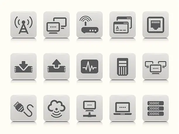 Vector illustration of Network Icon Set
