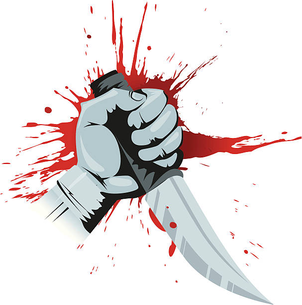 illustrazioni stock, clip art, cartoni animati e icone di tendenza di omicidio - knife table knife kitchen knife penknife