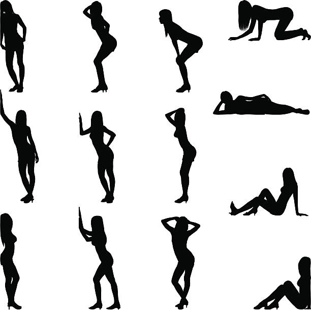 sexy posen - female stripper stock-grafiken, -clipart, -cartoons und -symbole