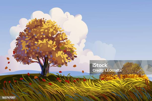 Beautiful Autumn Landscape Stock Illustration - Download Image Now - Autumn, Landscape - Scenery, Tree
