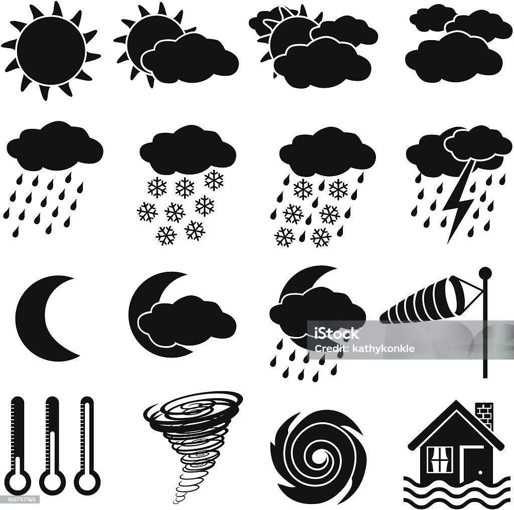 Wetter-icons - Lizenzfrei Tornado Vektorgrafik