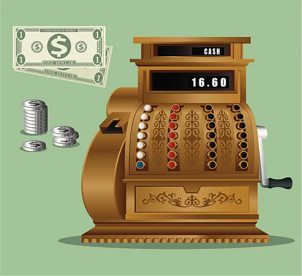 Vector illustration of Cash Register