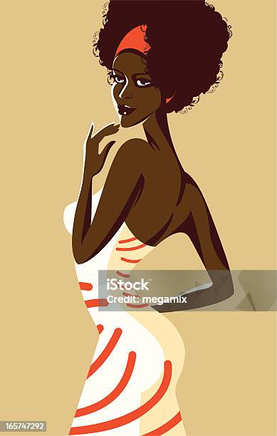 매력적인 여성 아프리카계 미국 민족에 대한 스톡 벡터 아트 및 기타 이미지 - 아프리카계 미국 민족, 후면, 가냘픈