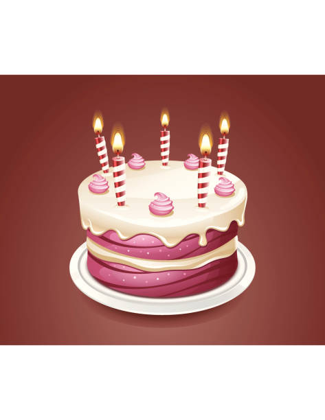 Birthday Cake vector art illustration