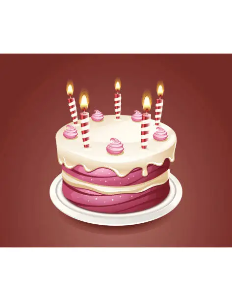 Vector illustration of Birthday Cake