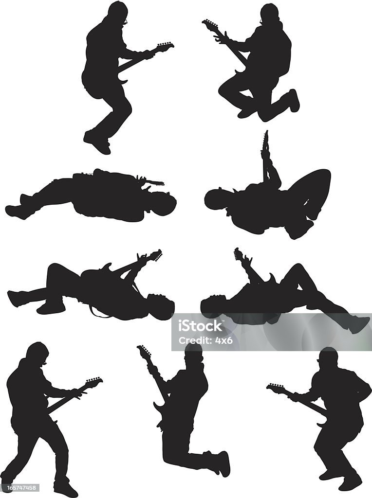 Energetic man rocking out on his guitar Energetic man rocking out on his guitarhttp://www.twodozendesign.info/i/1.png Bass Guitar stock vector