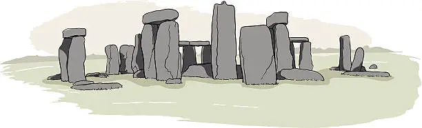 Vector illustration of Stonehenge Sketch