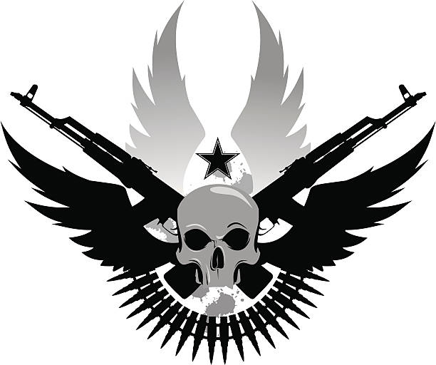 Army Emblem Vector illustration "Army Emblem " ak 47 bullets stock illustrations
