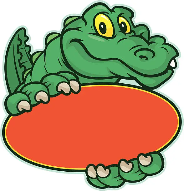 Vector illustration of Kid Gator Mascot