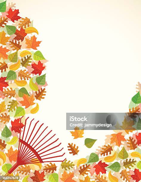 Autumn Листья — стоковая векторная графика и другие изображения на тему Грабли - Грабли, Лист, Без людей