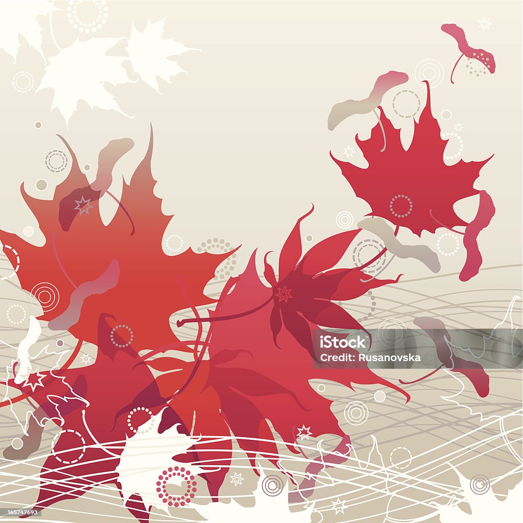 Feuilles d'érable rouge - clipart vectoriel de Abstrait libre de droits