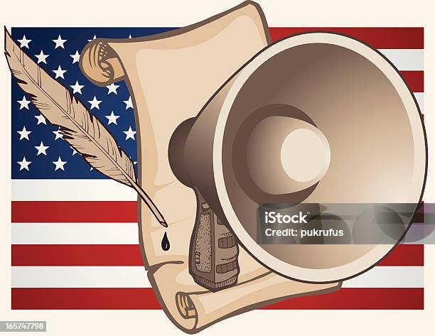 Freedom Of Speech Stock Illustration - Download Image Now - US Constitution, Vector, American Culture