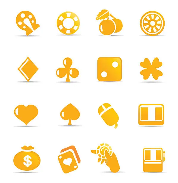 Vector illustration of Gambling and Gaming Icons