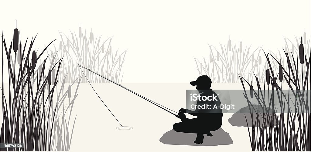 Kid Fishing Vector Silhouette Stock Illustration - Download Image Now -  Fishing, Freshwater Fishing, Boys - iStock