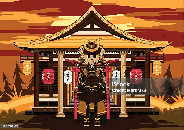 Ilustración de Antiguo Golden De Samurai Guerrero y más Vectores Libres de Derechos de Accesorio de cabeza - Accesorio de cabeza, Armadura - Armadura tradicional, Armadura tradicional