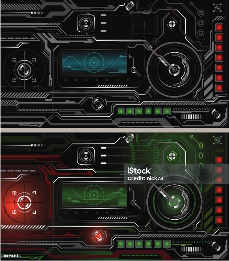 Hi Tech Interface Elements An Example Of A High Tech Interface That Is Modern Stock Illustration ...