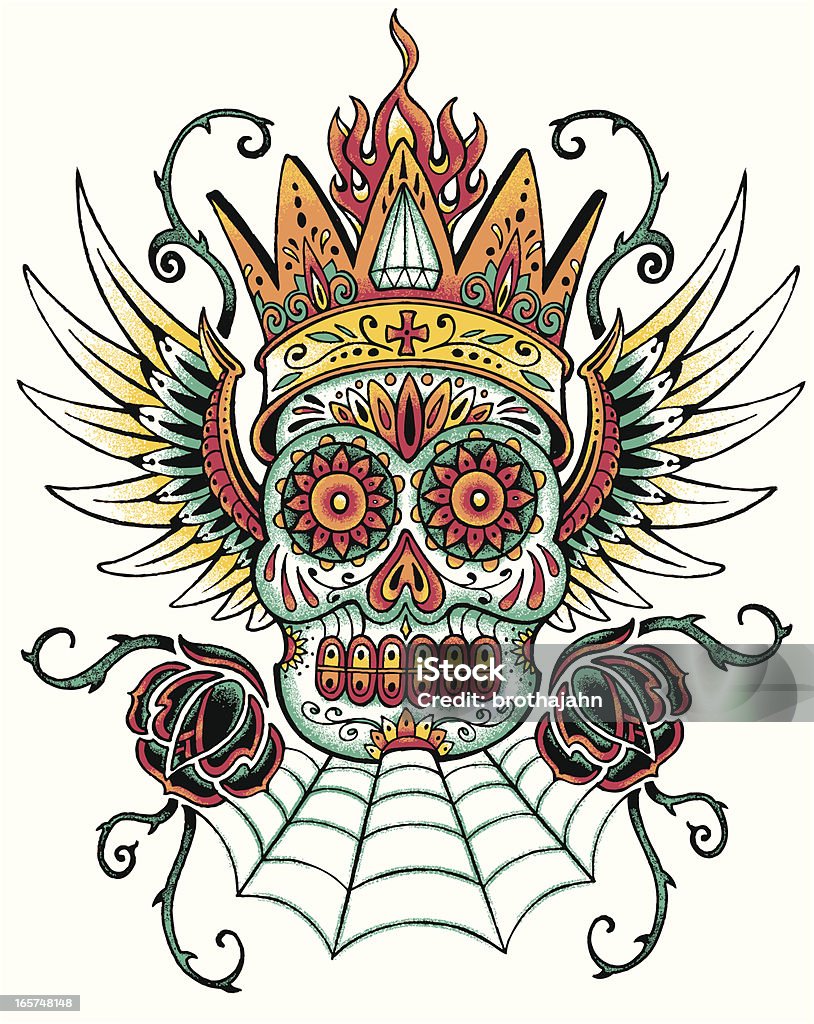 day of the dead tattoo design day of the dead skulll tattoo illustration Tattoo stock vector