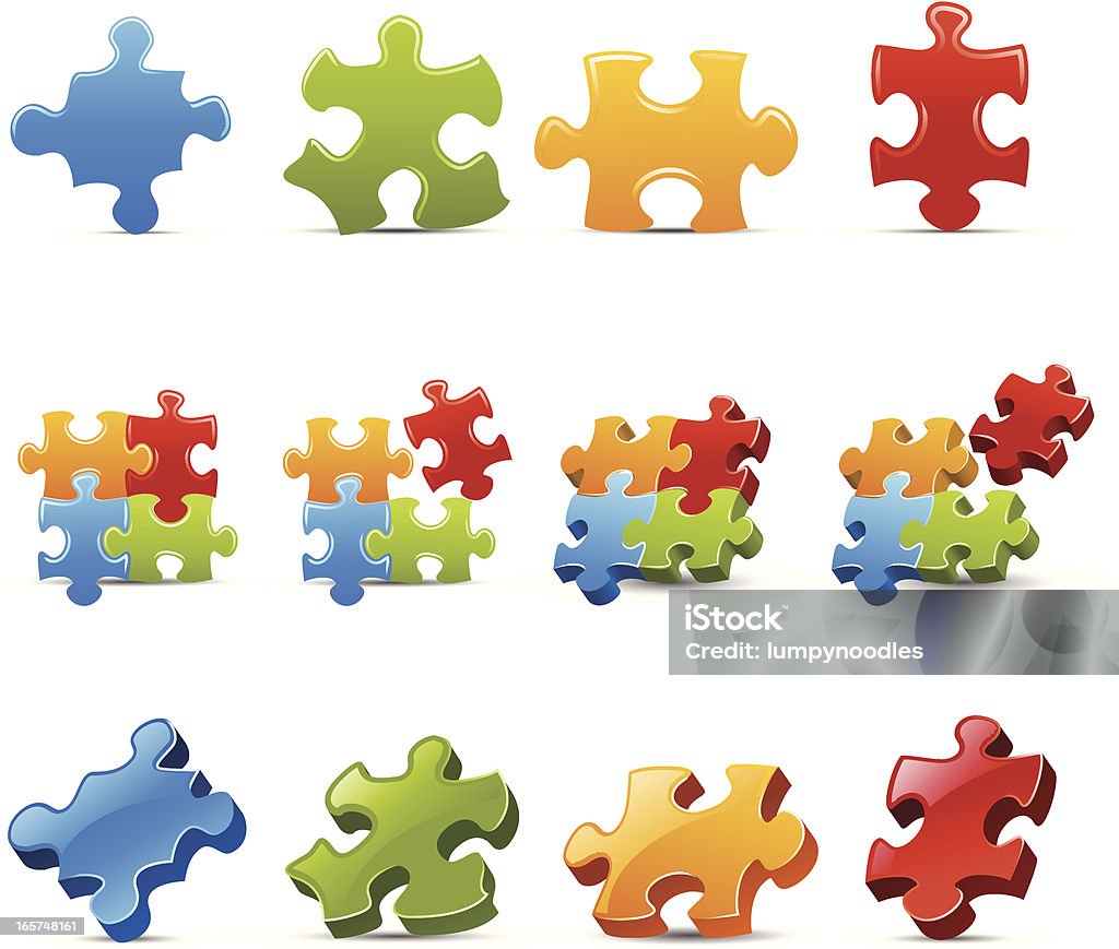 Puzzle prices in different colors and art styles  http://www.cumulocreative.com/istock/File Types.jpg Jigsaw Piece stock vector