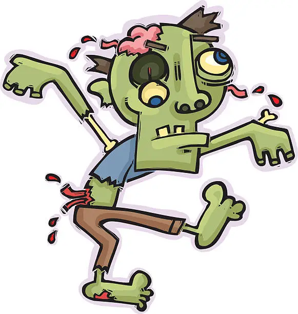 Vector illustration of Zombie Man