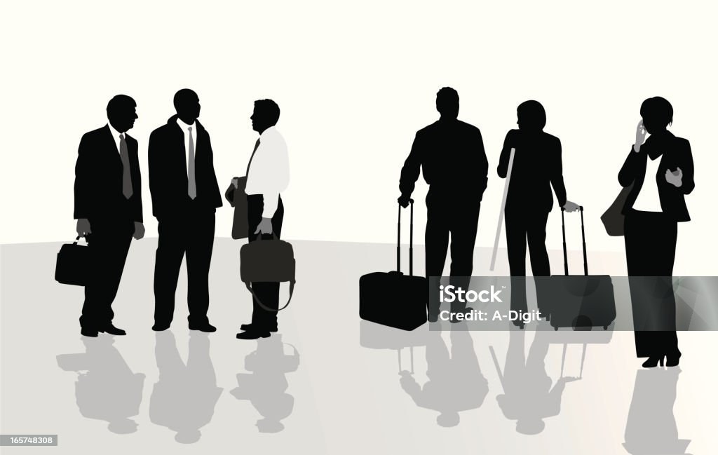 BusinessTravel - arte vettoriale royalty-free di Adulto