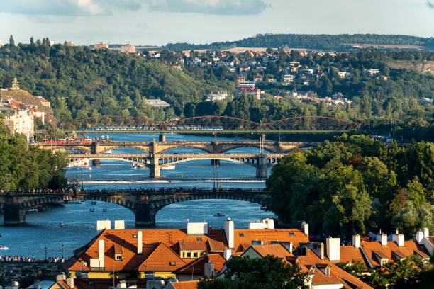 istock Bridges spanning across Vltava river 1657483641