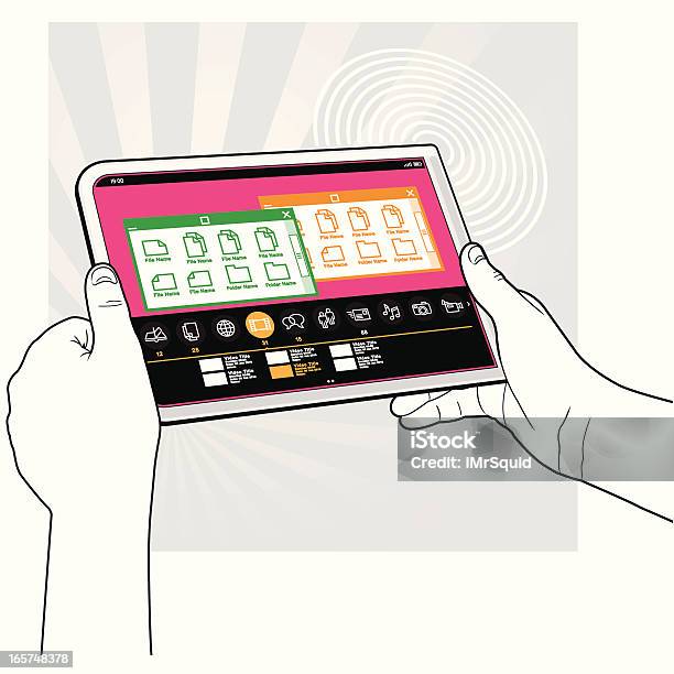 태블릿 Pc 컴퓨터컨셉입니다 남퐁 08 그래픽 사용자 인터페이스에 대한 스톡 벡터 아트 및 기타 이미지 - 그래픽 사용자 인터페이스, 노트북, 데스크탑 컴퓨터