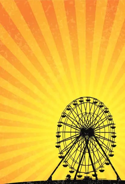 Vector illustration of ferris wheel